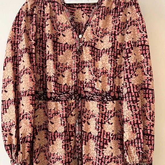 FAHERTY  size small, block print dress - Picture 2 of 9